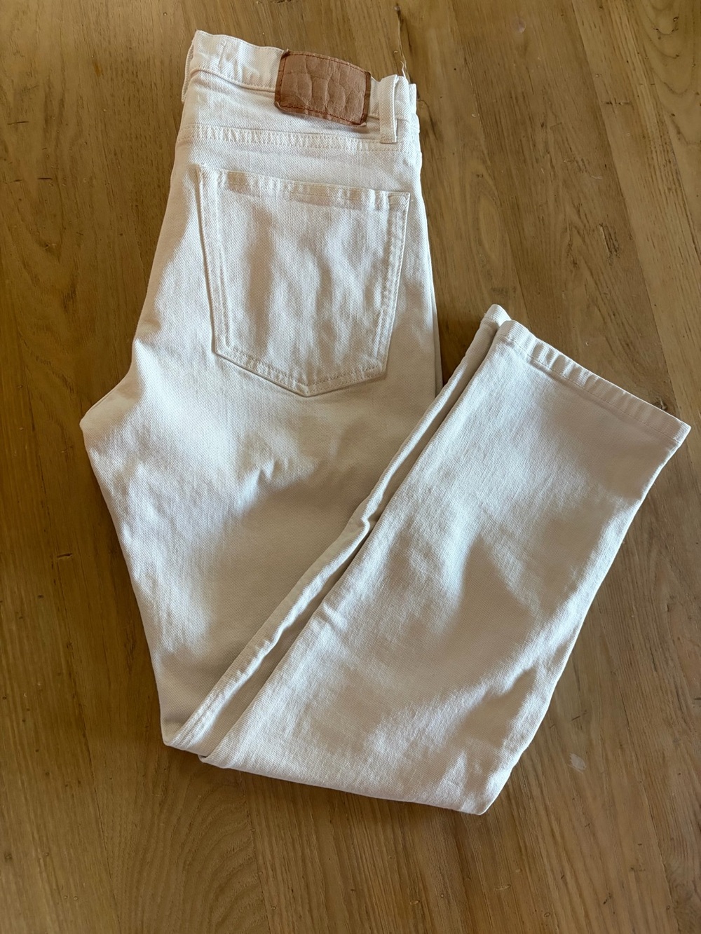 Jeanerica Women’s White Cropped Straight Jeans - Clean Everyday Style